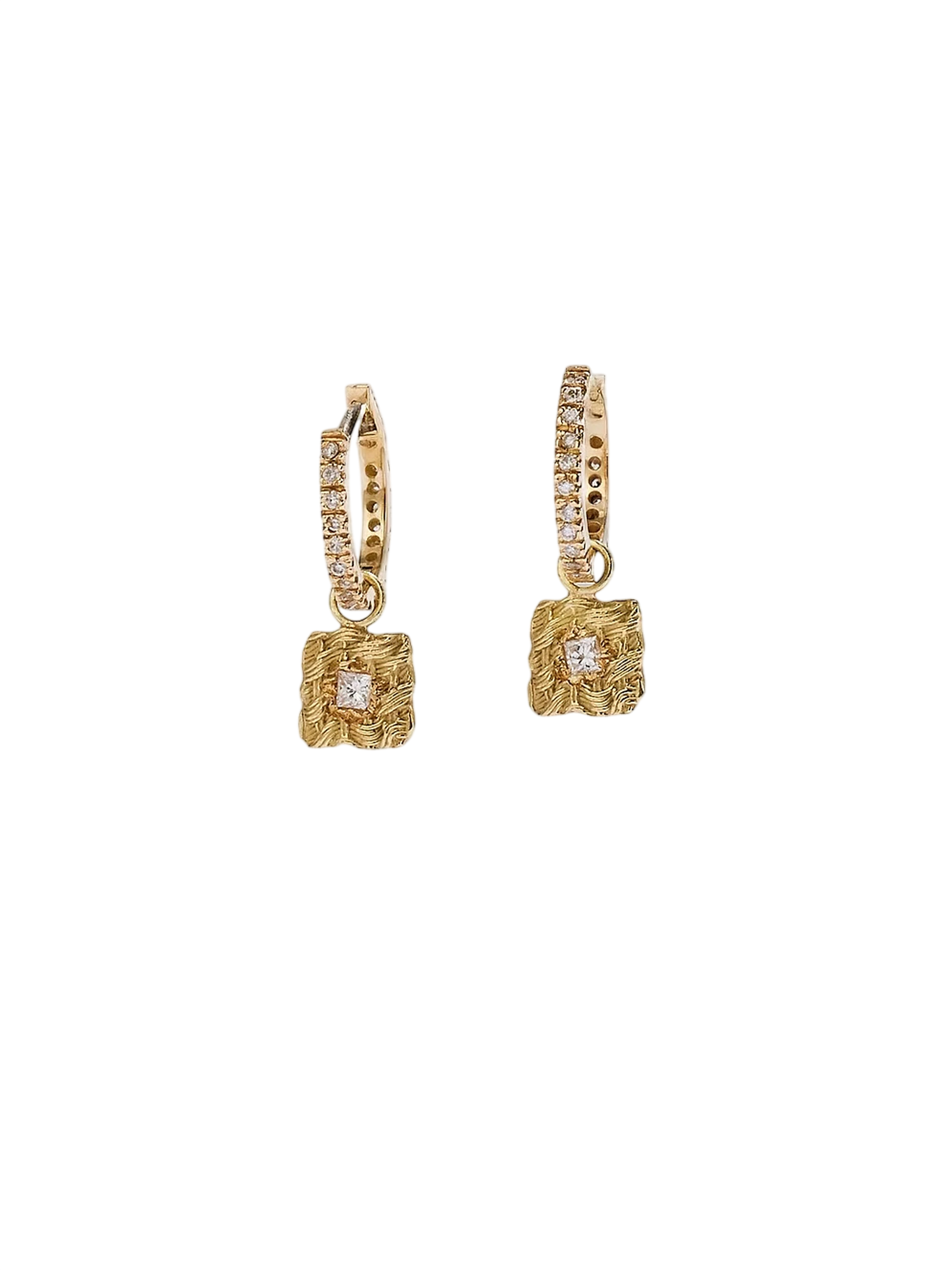 Diamond Thread Hoops